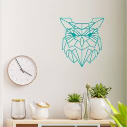 Geometric Owl Wall Art, Minimalist, Modern, Abstract, Decal, Mural, Transfer, Boho -G038 , 5 Sizes, 36 Colour Options, Home Decor - thumbnail 3