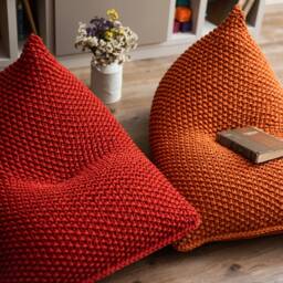 Fireside Chair, Floor Cushion Sofa With Back, Chair Pillow, Chair Throw, Children, Large Floor - thumbnail 3