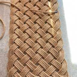 "Hand-Woven Sisal Rope Rug - 33""x19" - thumbnail 2