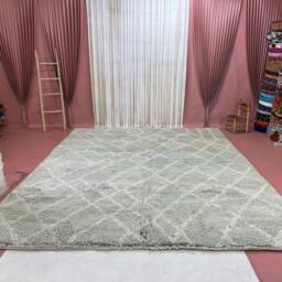 Custom Beni Ourain Rug Handwoven Moroccan Wool Carpet - thumbnail 2