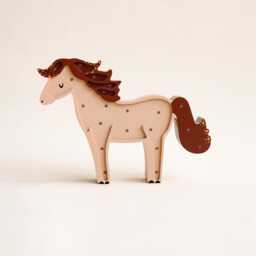 Personalized Wooden Horse Lamp - Kids Night Light, Nursery Decor, Handmade Gift For Children, Eco Friendly Baby Shower Present, Gifts - thumbnail 4