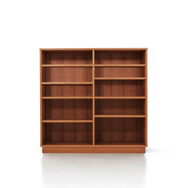 Bookcase, Bookshelf Made Of Oak Vaneer - Teak Colour Livlo T-R02 - image 1