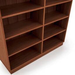 Bookcase, Bookshelf Made Of Oak Vaneer - Teak Colour Livlo T-R02 - thumbnail 4