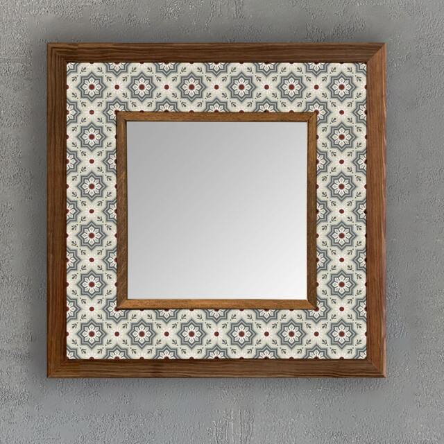 Colourful Handmade Decorative Wall Hanging Tile Mirror, Mirror Decor, Natural Stone, Hangings, Gift For Her, Christmas Gift - image 1