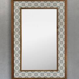 Colourful Handmade Decorative Wall Hanging Tile Mirror, Mirror Decor, Natural Stone, Hangings, Gift For Her, Christmas Gift - thumbnail 2