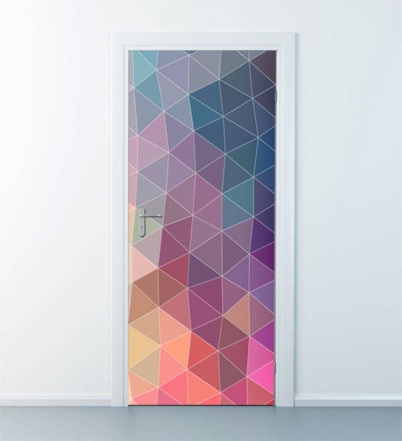 Abstract Wall Decal, Pattern Sticker, Door Mural, Wallpaper, Modern Home Design Covering