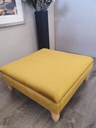 Santorini Soft Velvet Footstool Square. Large Plain Top Footstool Coffee Table/Ottoman Green, Slate, Silver, Mole, Black. UK Delivery Only