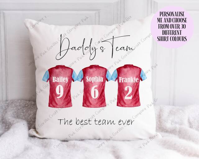 Football Pillow, Cushion, Team Gift, Gift For Dad, Shirt Him, Fathers Day Gift - image 1