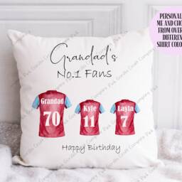Football Pillow, Cushion, Team Gift, Gift For Dad, Shirt Him, Fathers Day Gift - thumbnail 2