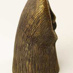 Imitation Bronze Barn Owl Statue Hand Cast Resin Bird Figurine - thumbnail 3