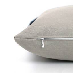 Navy Blue, Light & Dark Grey Color Block Throw Pillow Cover - All Sizes - thumbnail 3