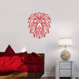 Geometric Lion Wall Art, Minimalist, Modern, Abstract, Decal, Mural, Transfer, Boho -G028 , 5 Sizes, 36 Colour Options, Home Decor - thumbnail 3