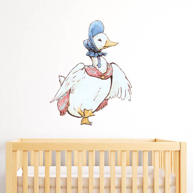 Official Peter Rabbit Jemima Puddle Duck Scarf & Bonnet Wall Sticker Mural Pb040