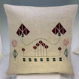 Red Tulip & Rose Garden Pillow 16 - thumbnail 1