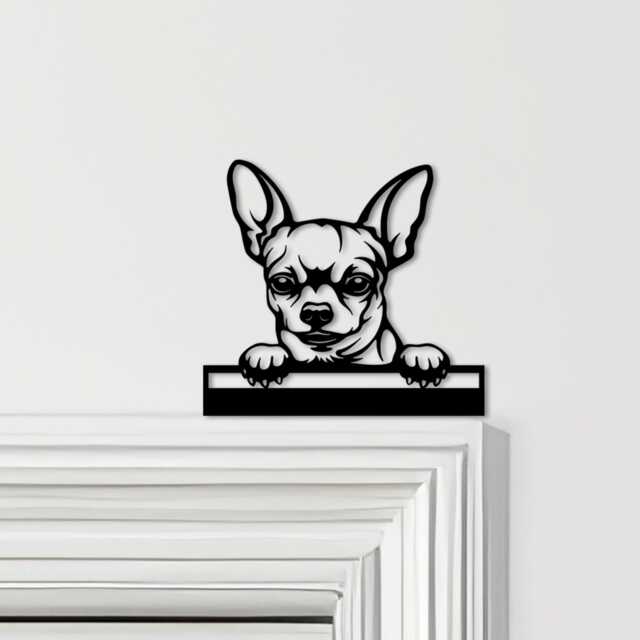 Door Topper Chihuahua Dog Various Colours Top Of Decorative Sign - Sign, Novelty Wall Decor, Frame Art, Art - image 1