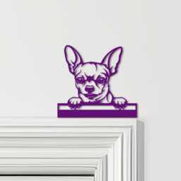 Door Topper Chihuahua Dog Various Colours Top Of Decorative Sign - Sign, Novelty Wall Decor, Frame Art, Art - thumbnail 4