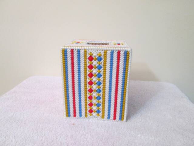 Red, White & Blue Tissue Box Cover Item 287 - image 1