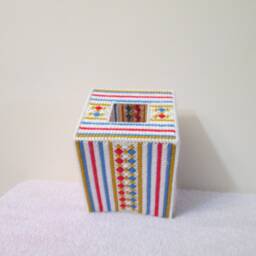 Red, White & Blue Tissue Box Cover Item 287 - thumbnail 3