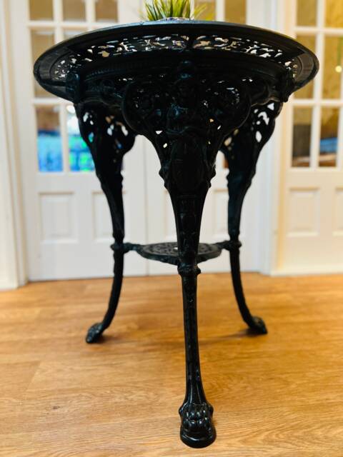 Cast Iron Restored Pub Patio Side Table - image 1