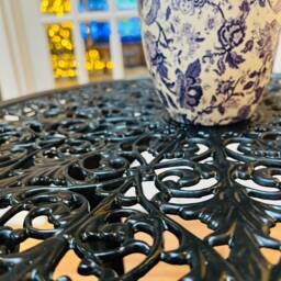 Cast Iron Restored Pub Patio Side Table - thumbnail 4
