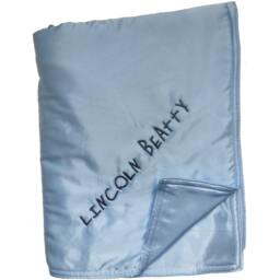 Fleece Filled Satin Baby Blanket - Embroidered & Personalized With Child's Name Or Monogram - thumbnail 3