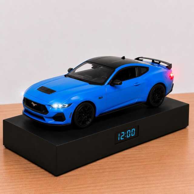Ford Mustang Gt Car Alarm Clock - Realistic Engine Sound, Handmade, Enthusiast Gift - image 1