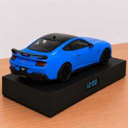 Ford Mustang Gt Car Alarm Clock - Realistic Engine Sound, Handmade, Enthusiast Gift - thumbnail 3