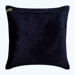 "Handmade Silver Zardozi Navy Blue Euro Pillow 24""x24""/26""x26" - thumbnail 3