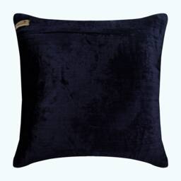 "Handmade Silver Zardozi Navy Blue Euro Pillow 24""x24""/26""x26" - thumbnail 3