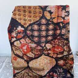 Handmade Reversible Cotton Kantha Quilt - Lightweight Soft Blanket With Ethnic Patchwork Style - thumbnail 3