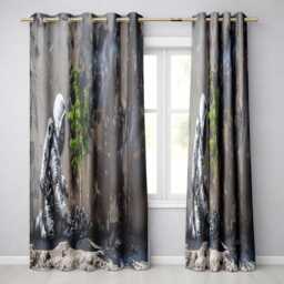 Astronaut Planting Tree Urban Street Art Unique Artwork For Modern Interior Decor Readymade Eyelet Ring Top Thermal 100% Blackout Curtains