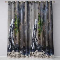 Astronaut Planting Tree Urban Street Art Unique Artwork For Modern Interior Decor Readymade Eyelet Ring Top Thermal 100% Blackout Curtains - thumbnail 3