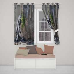 Astronaut Planting Tree Urban Street Art Unique Artwork For Modern Interior Decor Readymade Eyelet Ring Top Thermal 100% Blackout Curtains - thumbnail 2