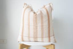 Brown Tribal Hemp Hand Woven Natural Dye Color Hmong Lumbar Pillow Cover - thumbnail 1