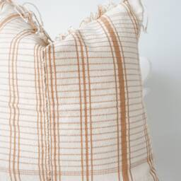Brown Tribal Hemp Hand Woven Natural Dye Color Hmong Lumbar Pillow Cover - thumbnail 2