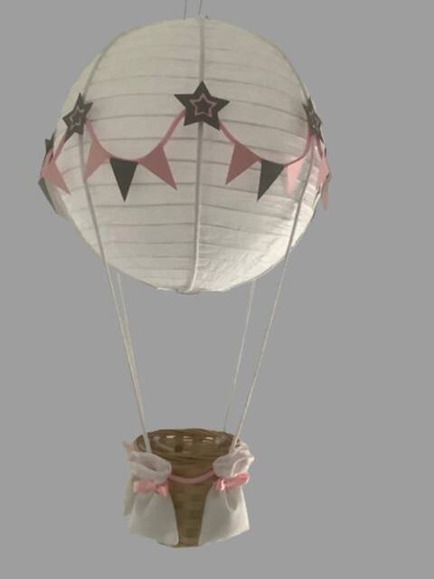 Hot Air Balloon Light Shade, Decoration, Nursery, Playroom, Mobile. Made To Order