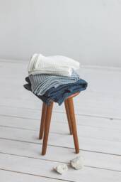 Linen Waffle Towel, Linen Hands Bath Towel, Blue Beach Towel, Guest Towel, Sauna Towel