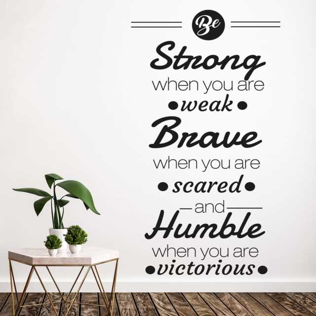 Be Strong Vinyl Wall Decal - Inspirational Quote, Home Gym D??cor - image 1