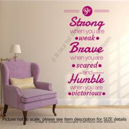 Be Strong Vinyl Wall Decal - Inspirational Quote, Home Gym D??cor - thumbnail 3