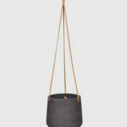 Hanging Plant Pot, Black-Washed, Multiple Sizes - thumbnail 2