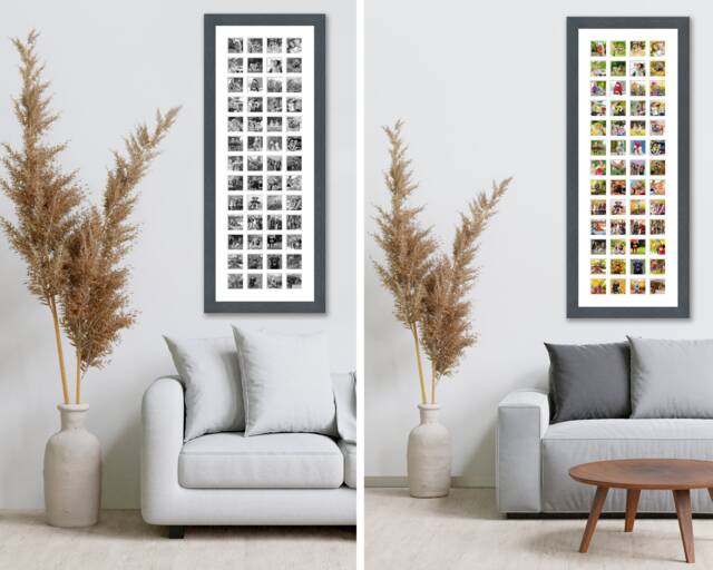 Multi Photo Frame For 52 Instax Square Photos - Grey Wooden - image 1