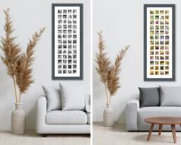 Multi Photo Frame For 52 Instax Square Photos - Grey Wooden