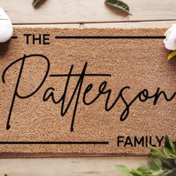 Custom Family Door Mat - Last Name Doormat Front Decor Housewarming Gift Personalized Wedding Realtor Closing - thumbnail 3