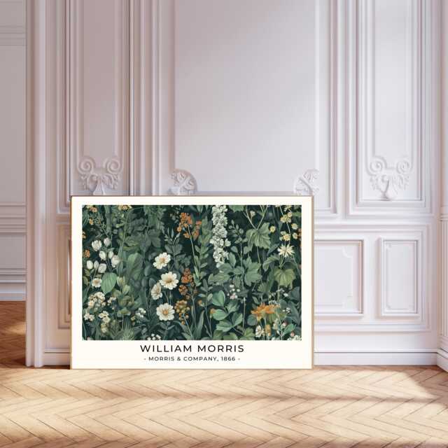 William Morris Art Print, Floral Flower Botanical Textile Print, Wall Art - image 1