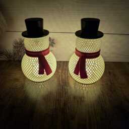 Snowman Tealight Holder With Led Candle, Christmas Decoration, Winter Table Ornament - thumbnail 2