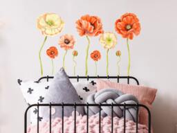 Poppy Anemone Flowers Wall Sticker - Girls Nursery Decor Decal Home Flower Watercolor Floral R224 - thumbnail 1