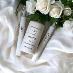 Personalised Wedding Candle Set - Custom Names & Date Elegant Ceremony Unity Trio The Marriage Of Keepsake - thumbnail 1