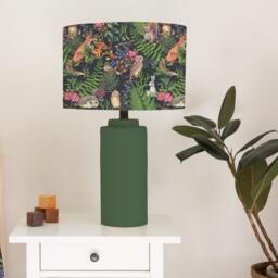 Hedgerow Animals Lampshade, Nursery Children's Bedroom, Drum Ceiling Lamp Light Shade - thumbnail 2