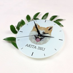 A Clock With A Akita Inu Dog. New Collection The Geometric Dog - thumbnail 2