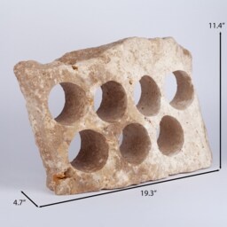 Handmade Travertine Wine Bottle Holder Unique Rack - thumbnail 4
